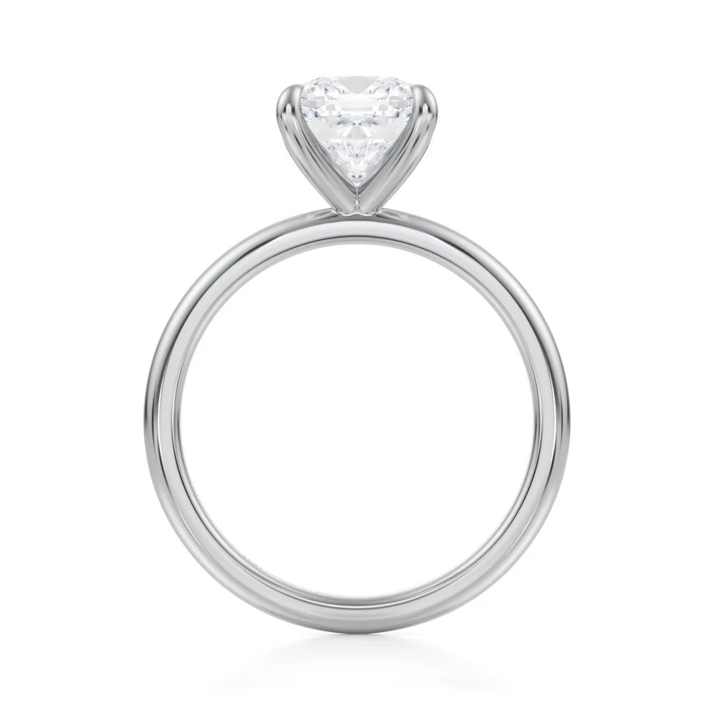 Cushion Solitaire Ring 4-Prong
