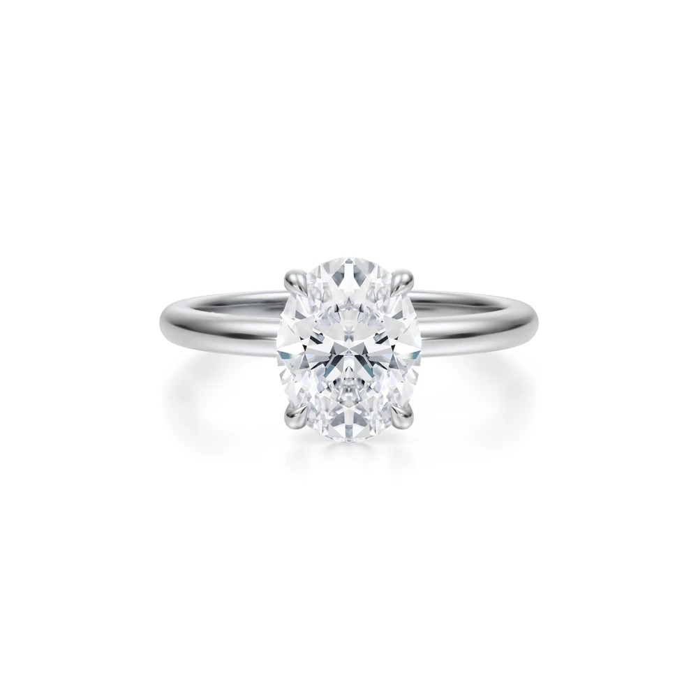 Oval Solitaire Ring 4-Prong