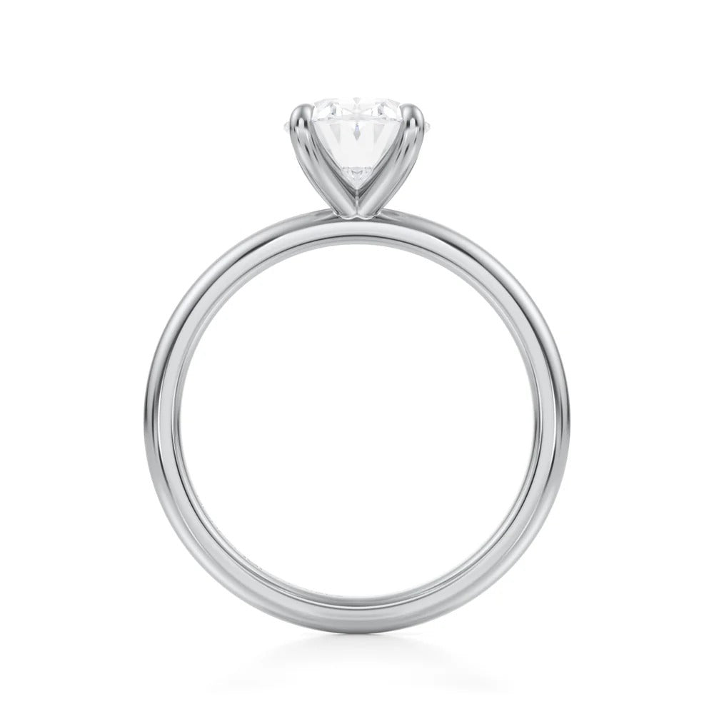 Oval Solitaire Ring 4-Prong
