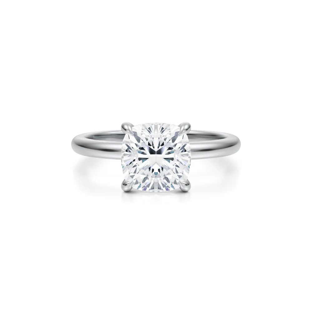 Cushion Solitaire Ring 4-Prong