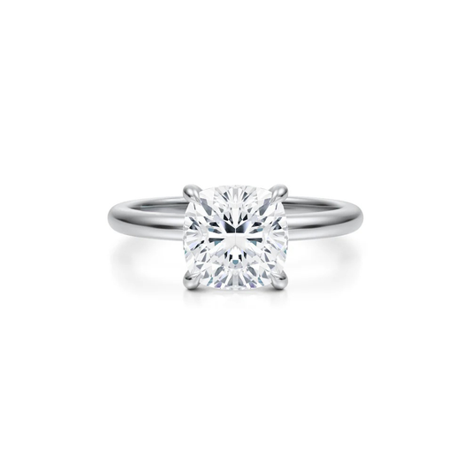 Cushion Solitaire Ring 4-Prong