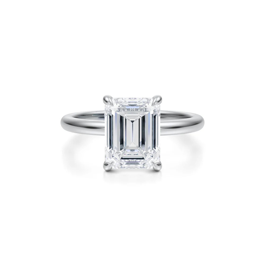 Emerald Solitaire Ring 4-Prong