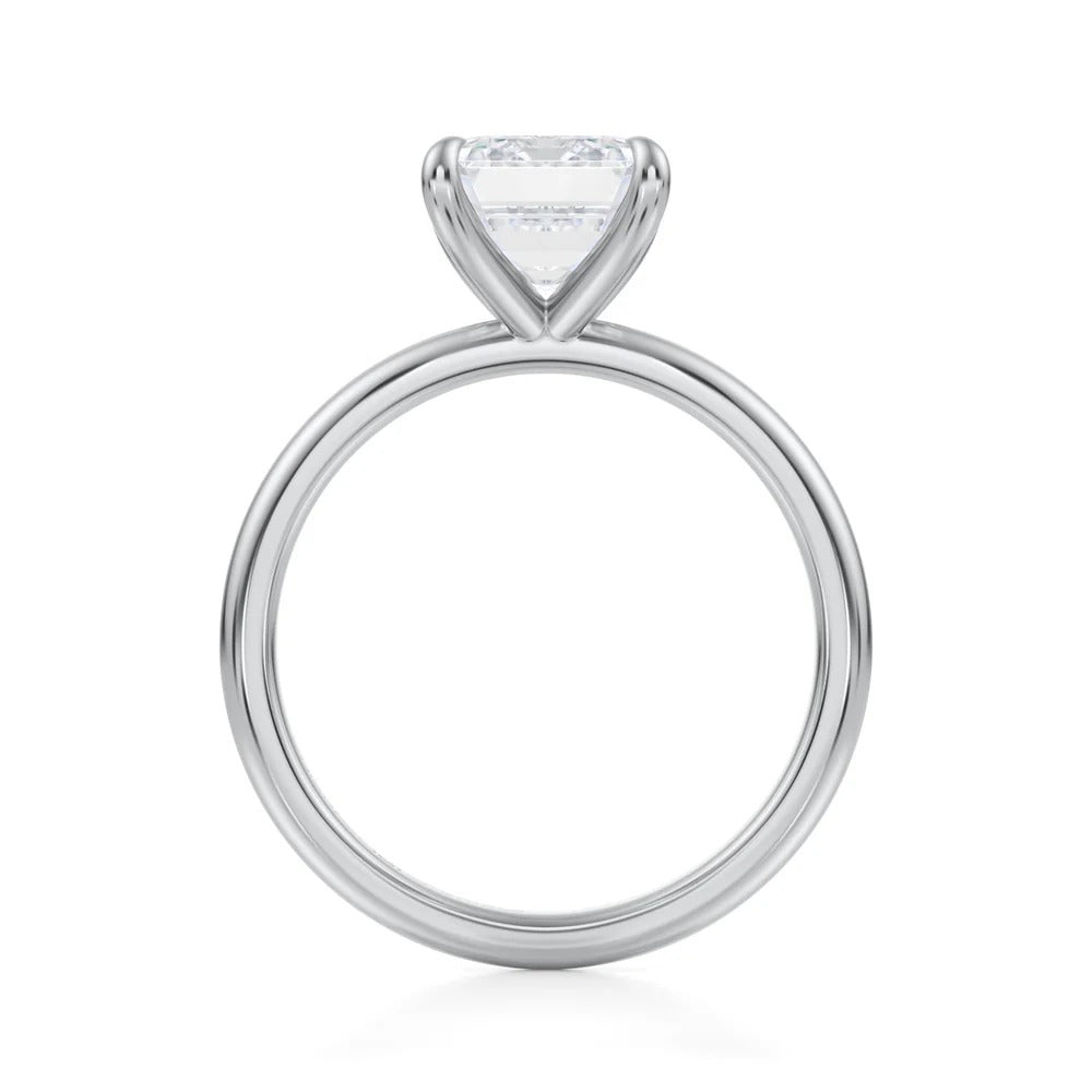 Emerald Solitaire Ring 4-Prong
