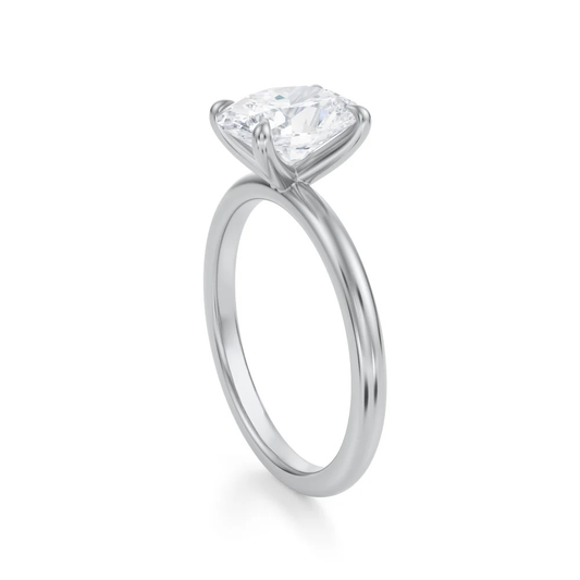 Oval Solitaire Ring 4-Prong