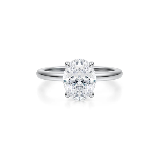 Oval Solitaire Ring 4-Prong
