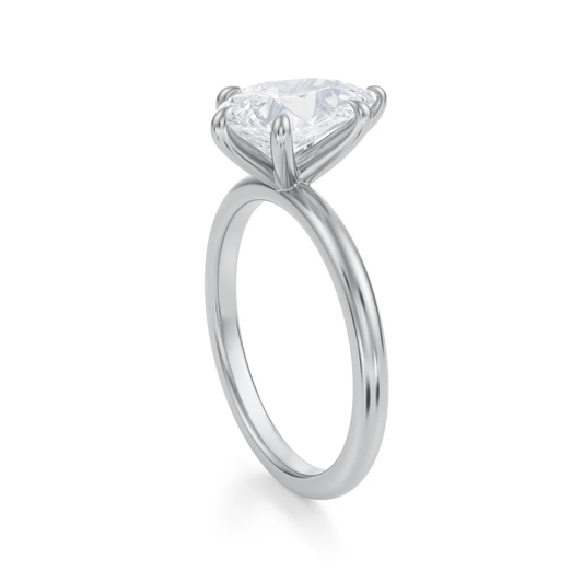 Pear Solitaire Ring 4-Prong