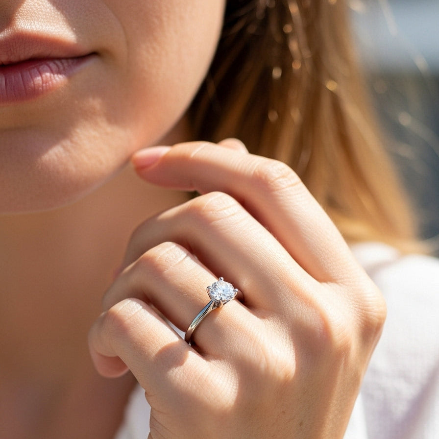 Round Solitaire Ring 4-Prong