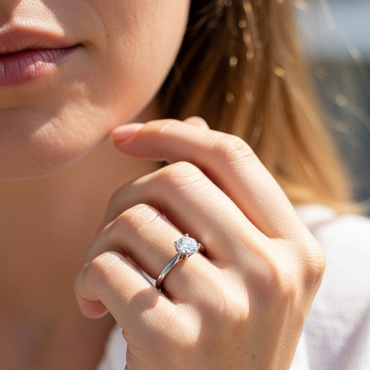 Round Solitaire Ring 4-Prong